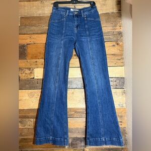 ROCK & ROLL DENIM HIGH RISE FRONT SEAM BOOTCUT TROUSER W8H2683 29X34